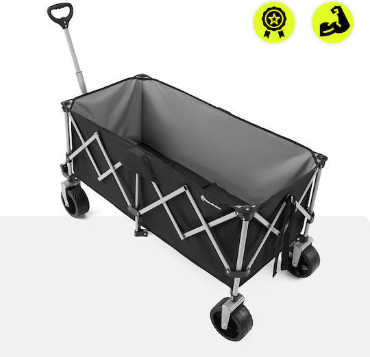 Kippwagen Zusammenklappbar Anhänger Gartenkarren Metallisch 250lt
