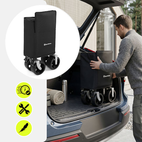 Kippwagen Zusammenklappbar Anhänger Gartenkarren Metallisch 250lt