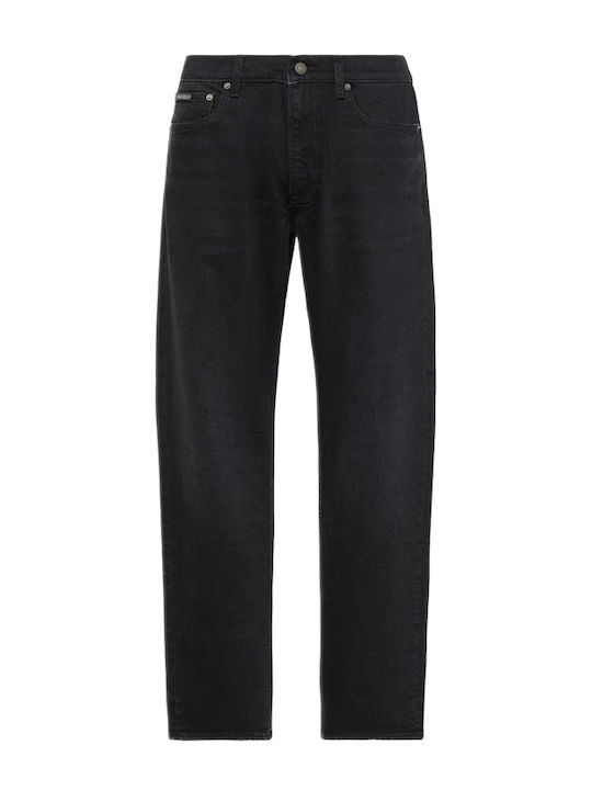 Men's Jeans Pants with Slim Straight Fit Black