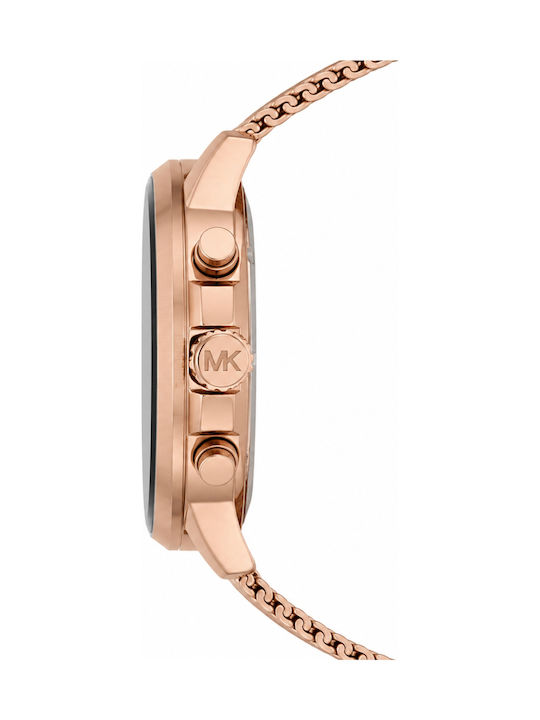 Michael Kors Ceas Clasic Pentru Bărbați 42mm Cu Baterie Și Brățară Metalică Auriu Roz