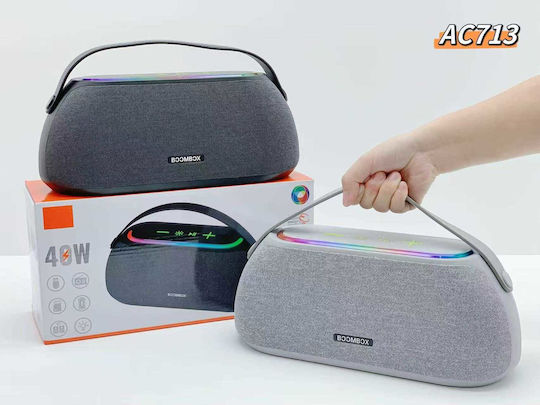 AC713 Bluetooth Lautsprecher 40W mit Betriebszeiten bis zu 3 Stunden Gray