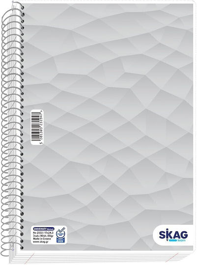 Skag Spiral Notebook Ruled A4 5 Subjects University Laminated