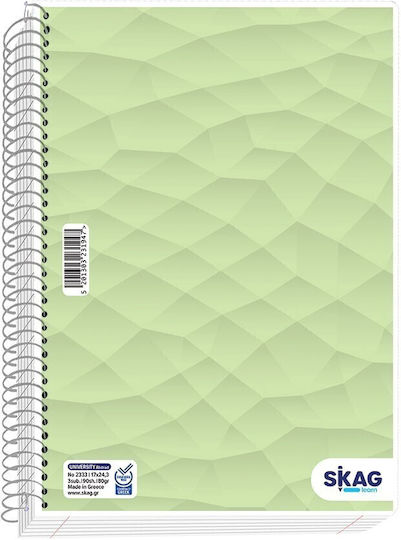Skag Spiral Notebook Ruled A4 5 Subjects University Laminated