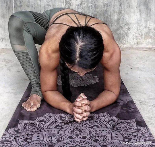Yoga Design Lab Yoga Trainingsmatte Schwarz 178x61x0.15cm