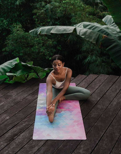 Yoga Design Lab Yoga Exercise Mat Beige with Carry Strap (178x61x0.15cm)