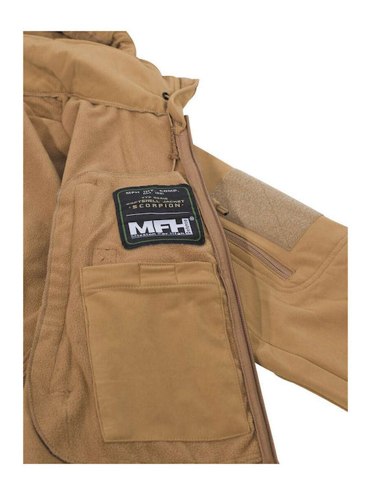 MFH Αδιάβροχο Κυνηγετικό Μπουφάν Softshell Καφέ
