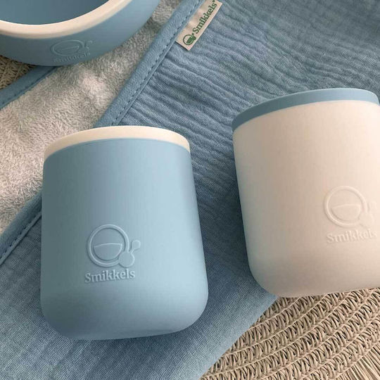 Smikkels Pahar pentru copii din silicon albastru deschis