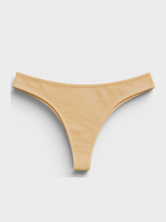 Γυναικεία String 3Pack χωρίς Ραφές Λευκό-μαύρο-μπεζ