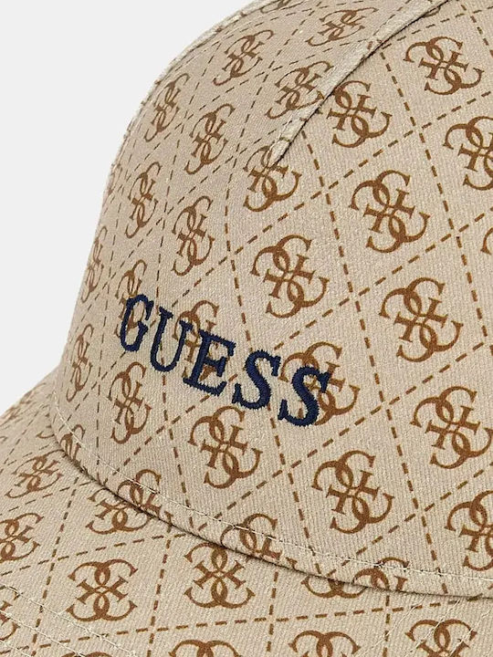 Guess Kids' Jockey Fabric Baseball Hat Beige