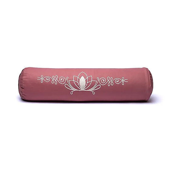 Yoga Bolster Roll Pink Lotus Made Organic Cotton