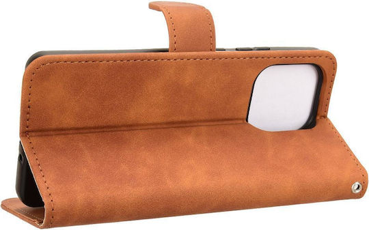 Leather Silicone Brown Wallet (Moto G86 Power)