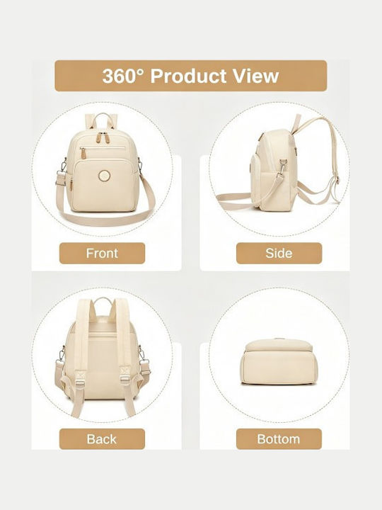 Miss Lulu Backpack Μπεζ