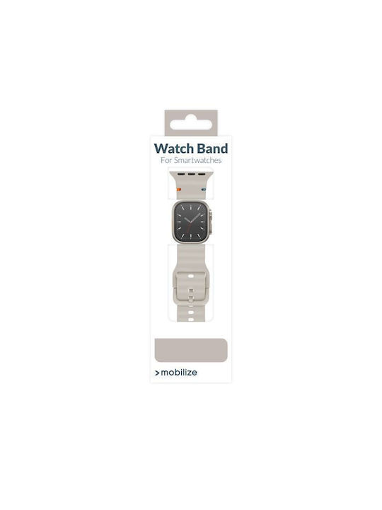 Mobilize Кайшка Бежова Apple Watch Series 42/44/45/49 мм Mobilize Кайшка Бежова Apple Watch Series 42/44/45/49 мм