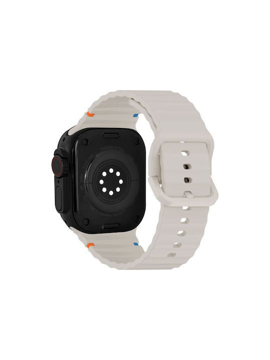 Mobilize Силиконова Каишка Бежов (Apple Watch Series 42/44/45/49 Mm)
