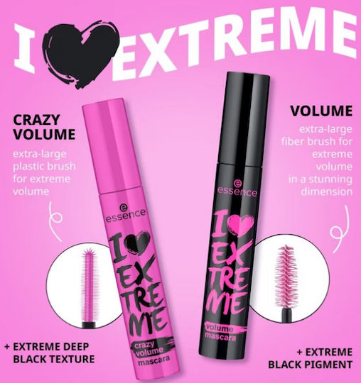 Essence I love Extreme Crazy Volume Mascara pentru Volum Negru 12ml