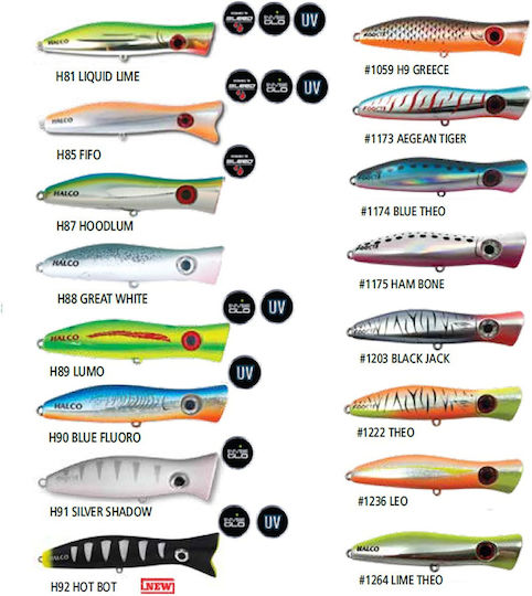 Künstlicher Halco Roosta Popper 105 10,5 cm 30 g H53 Weiß Rotkopf