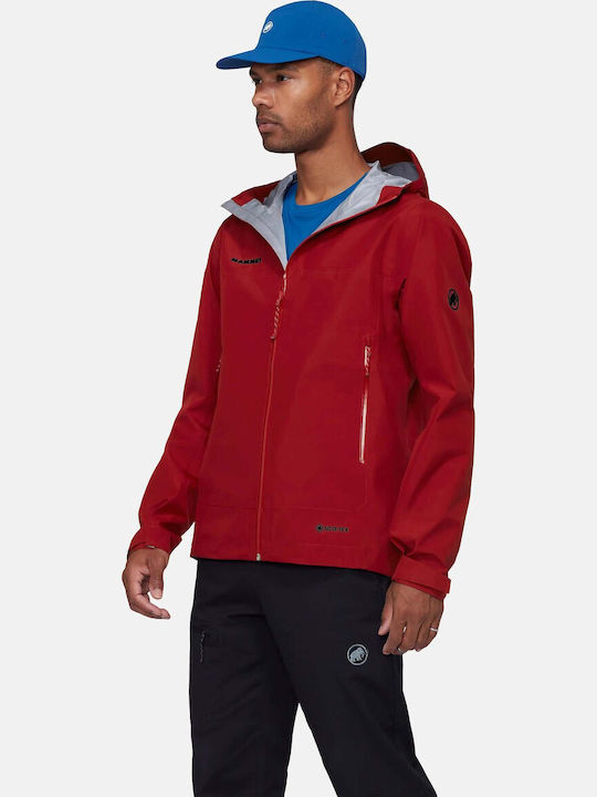 Herren Jacken Hardshell Wasserdicht und Winddicht Rote Winter