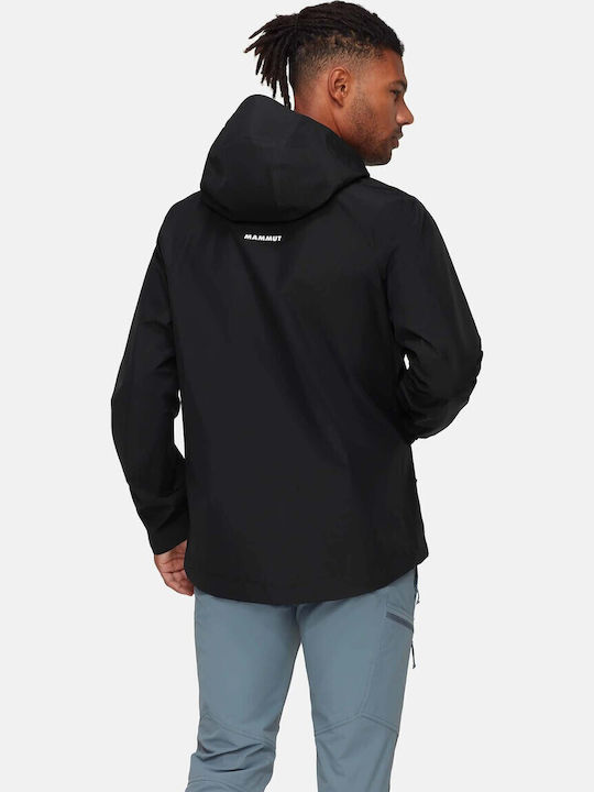Herren Jacken Hardshell Wasserdicht und Winddicht Schwarz Winter
