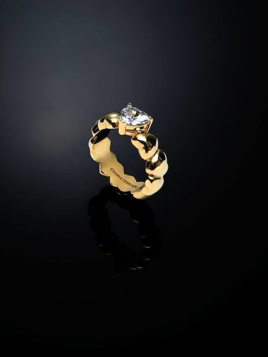 Chiara Ferragni Damen Ring mit Zirkonia Vergoldet