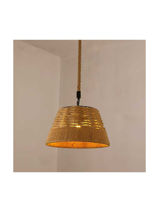 Boho Grid Pendant Light with E27 Socket 38x21cm