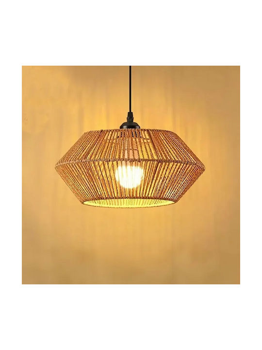 Boho Grid Pendant Light with E27 Socket 32x15cm