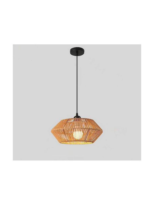 Boho Grid Pendant Light with E27 Socket 32x15cm