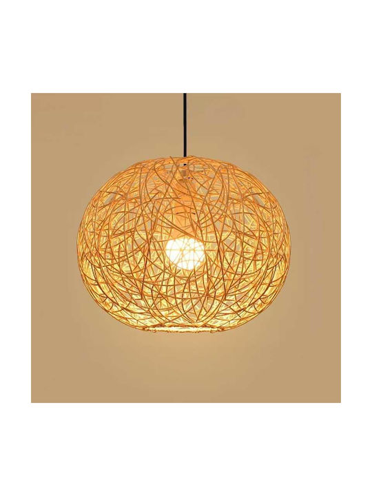 Boho Grid Pendant Light with E27 Socket 40x30cm