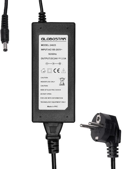 GloboStar Adjustable Dimmable LED Power Supply IP20 Power 60W with Output Voltage 24V