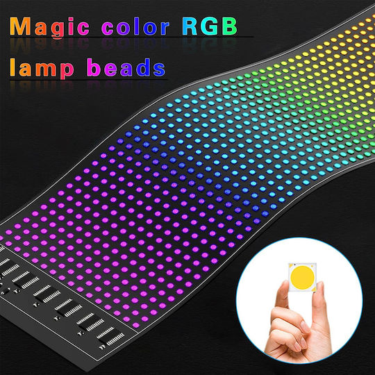 GloboStar Плъзгаща се LED табела Едностранна Водоустойчива 64x16cm RGB