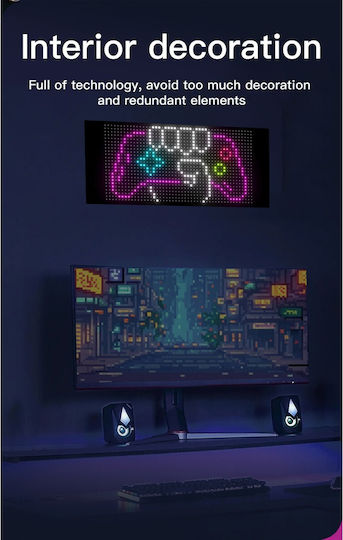GloboStar Scrollendes LED-Schild Einseitig Wasserdicht 48x24cm RGB