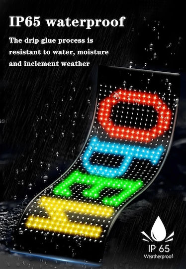 GloboStar Scrollende LED-Schild Einseitig Wasserdicht 32x16cm RGB