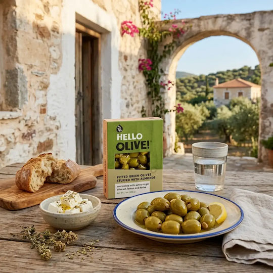 Hello Olive Зелени маслини с пълнеж 200гр