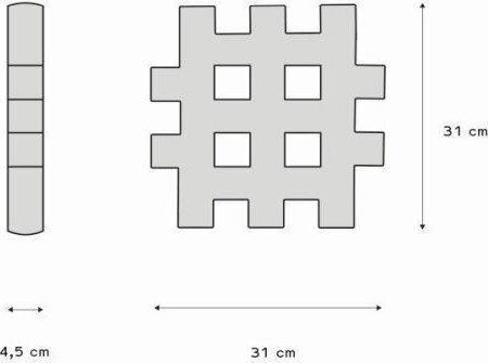 Marioinex Educational Waffle Building Blocks 24 pcs