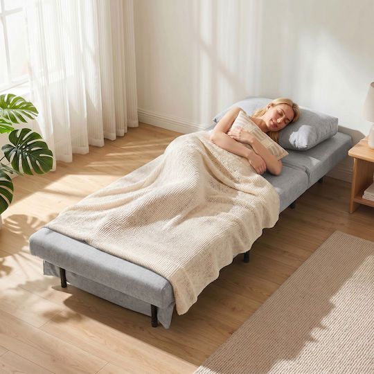 Armchair Bed Light Grey 75x88x78cm