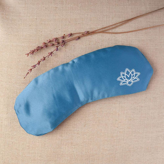 Bodhi Om Satin Eye Pillow Navy Blue