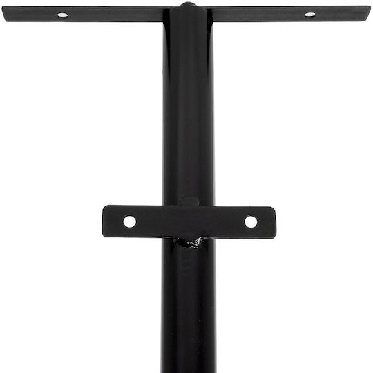 Globostar Helios-280 Glb-000-0002 Metal Galvanized Lighting Pole Solar Spotlight Outdoor Ral 9005 Black Matte W35 × D25 × H280cm Glb-000-0002