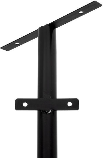 Globostar Helios-280 Glb-000-0002 Metal Galvanized Lighting Pole Solar Spotlight Outdoor Ral 9005 Black Matte W35 × D25 × H280cm Glb-000-0002