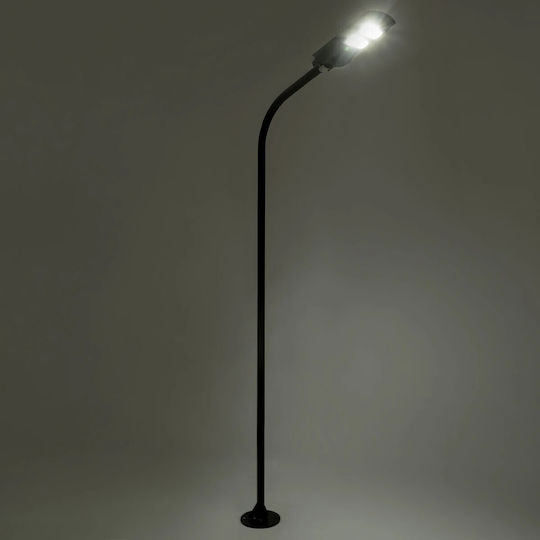 Globostar Urbano-280 Glb-000-0008 Metal Galvanized Lighting Pole Solar Street Light Outdoor Ral 9005 Matte Black M84 X W25 X H280cm Glb-000-0008