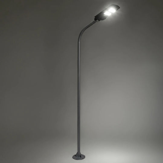 Globostar Urbano-280 Glb-000-0009 Metal Galvanized Lighting Pole Solar Street Light Outdoor Ral 7016 Grey Anthracite W84 X D25 X H280cm Glb-000-0009