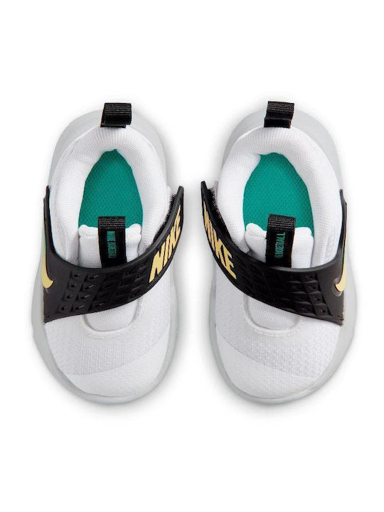 Team Hustle D 12 Kids Sports Shoes Running with Hoop & Loop Closure White