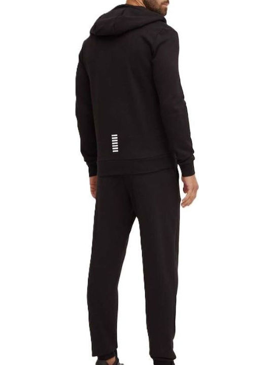Cardigan Bărbați Cu Glugă Negru