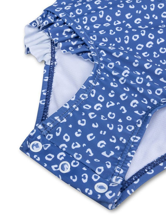 Swim Essentials Детски Бански Цял С Дълъг Ръкав Син Леопард