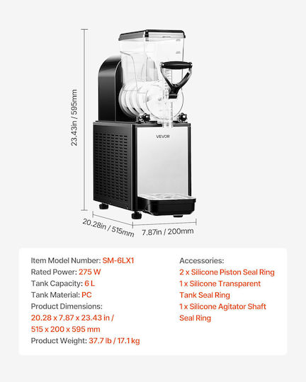 Vevor Vevor Slushy-Maschine 6lt