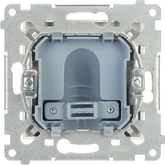 Kontakt-Simon Recessed Wall Switch with Frame White