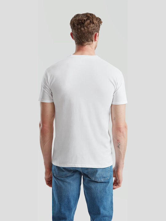 Fruit of the Loom Super Premium T Bărbătesc în Alb Culore