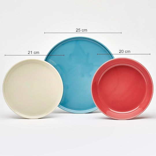 Serving Utensil Set 24 Pieces Light Blue Elba