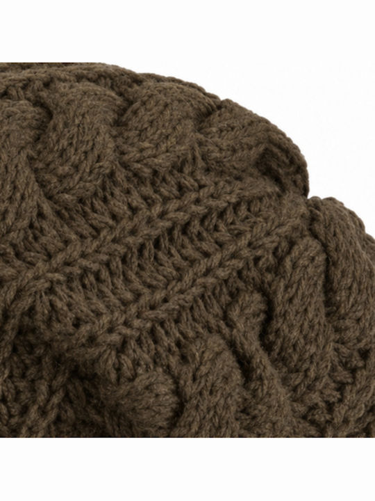 Beanie Unisex Knitted Beanie in Brown Colour