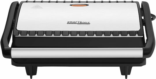 Kraft & Dele Τοστιέρα Γκριλιέρα 2400W Γκρι