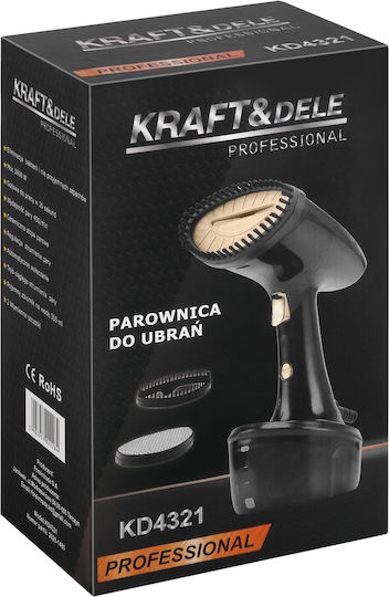 Kraft & Dele Aparate De Calcat Vertical De Mână 1800W Cu Rezervor 300ml Negru