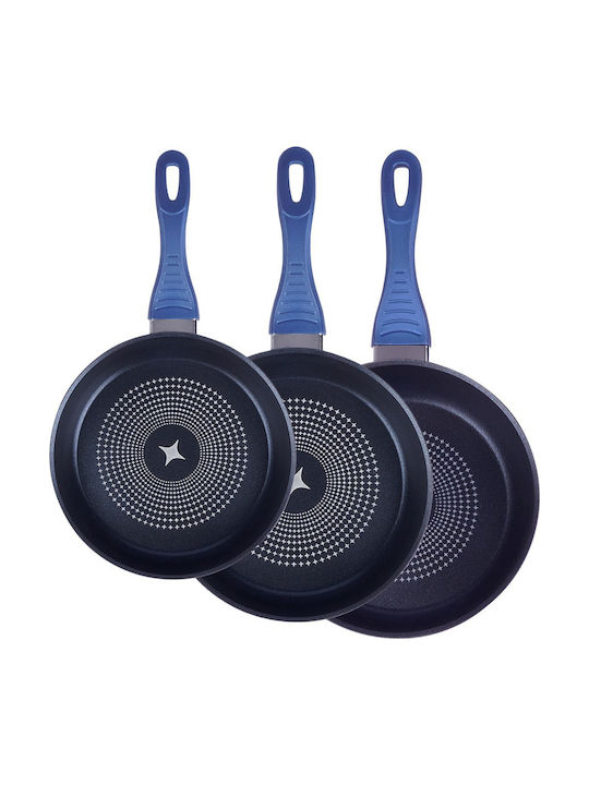 Orion Diamond Pfannen-Set aus Aluminiumguss mit Antihaftbeschichtung 3-tlg